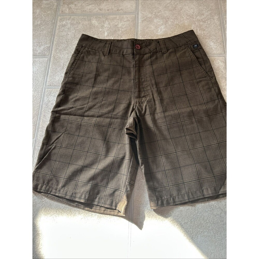 O'Neill Shorts Men’s Size 30 Brown Plaid Paramount Bermuda Beach